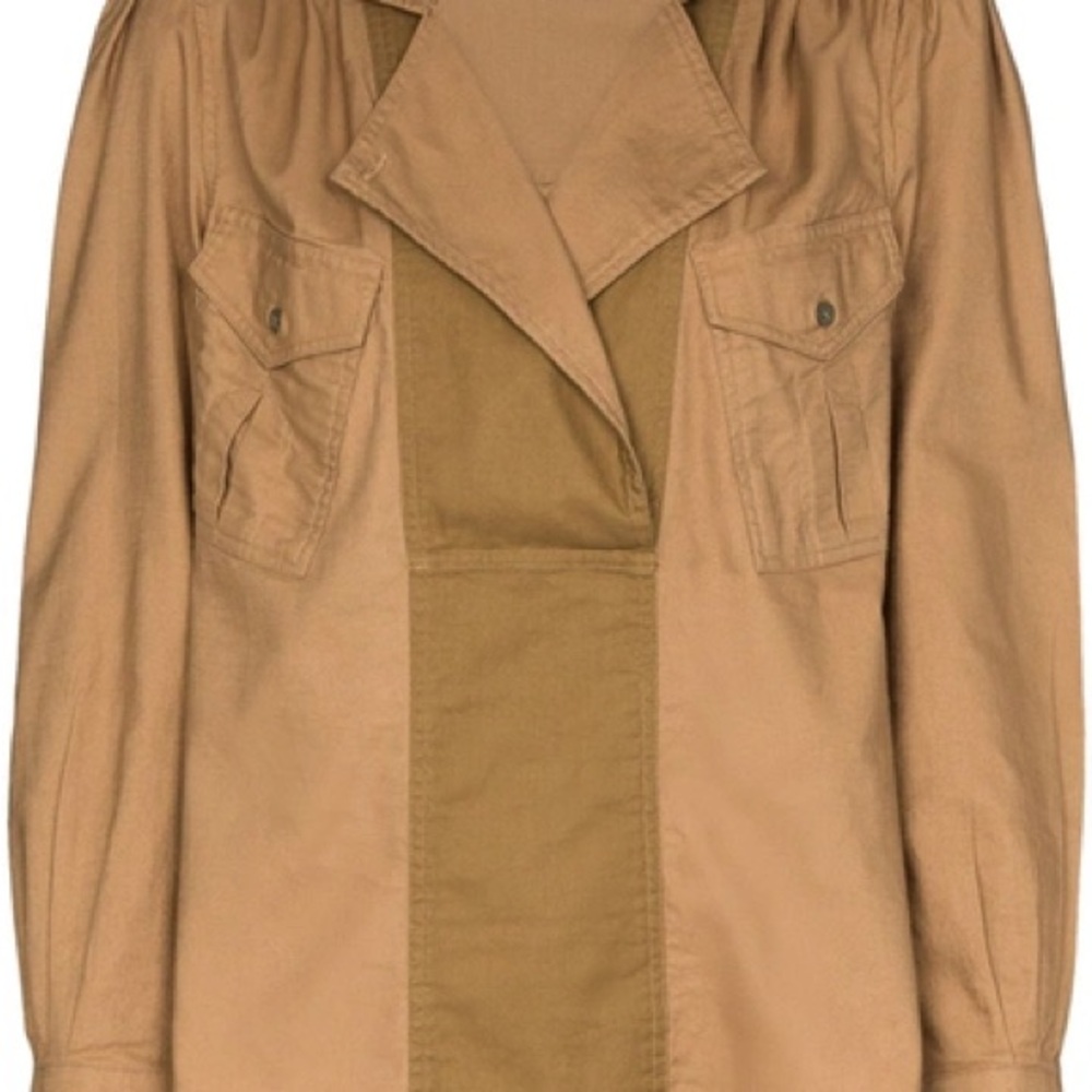 FRAME Panelled Cotton-Twill Safari Shirt XS - Picture 3 of 12